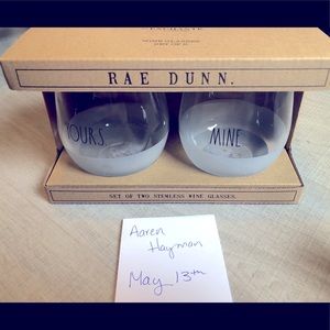 Rae Dunn wine glasses